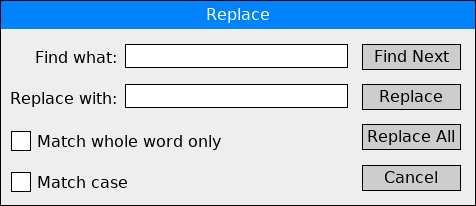 Replace dialogue