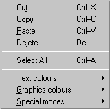 Edit menu